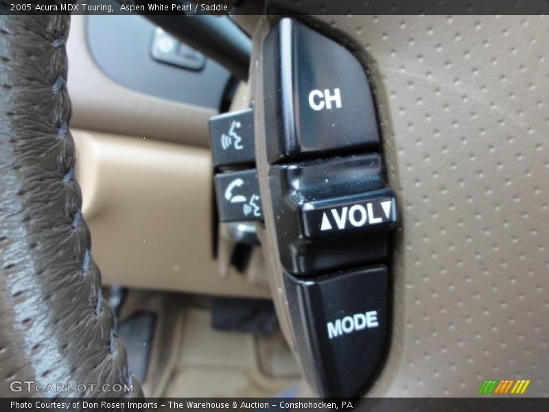 Aspen White Pearl / Saddle 2005 Acura MDX Touring