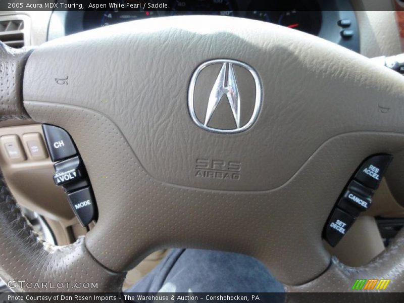 Aspen White Pearl / Saddle 2005 Acura MDX Touring