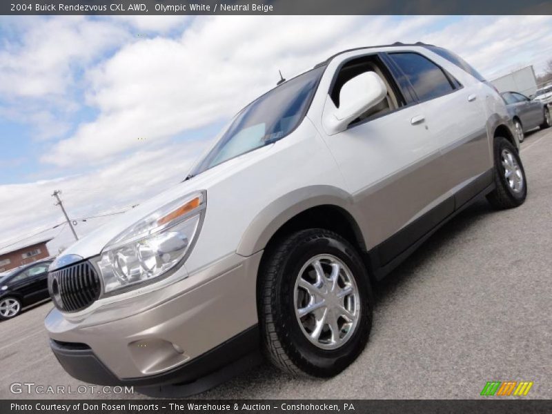 Olympic White / Neutral Beige 2004 Buick Rendezvous CXL AWD