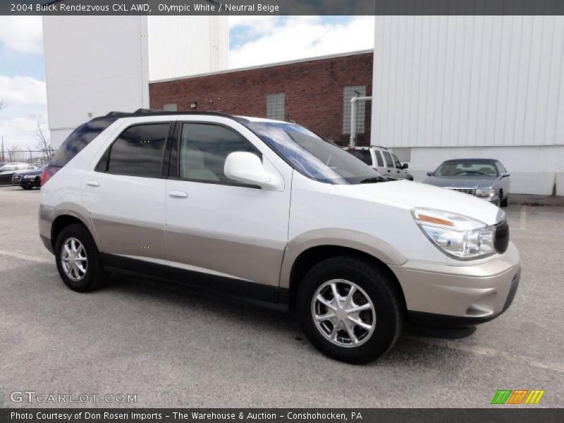 Olympic White / Neutral Beige 2004 Buick Rendezvous CXL AWD