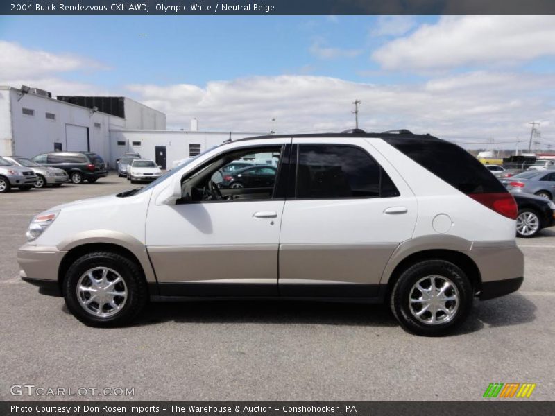 Olympic White / Neutral Beige 2004 Buick Rendezvous CXL AWD