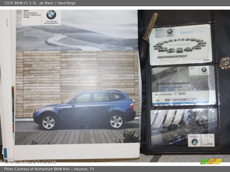 Jet Black / Sand Beige 2005 BMW X3 3.0i