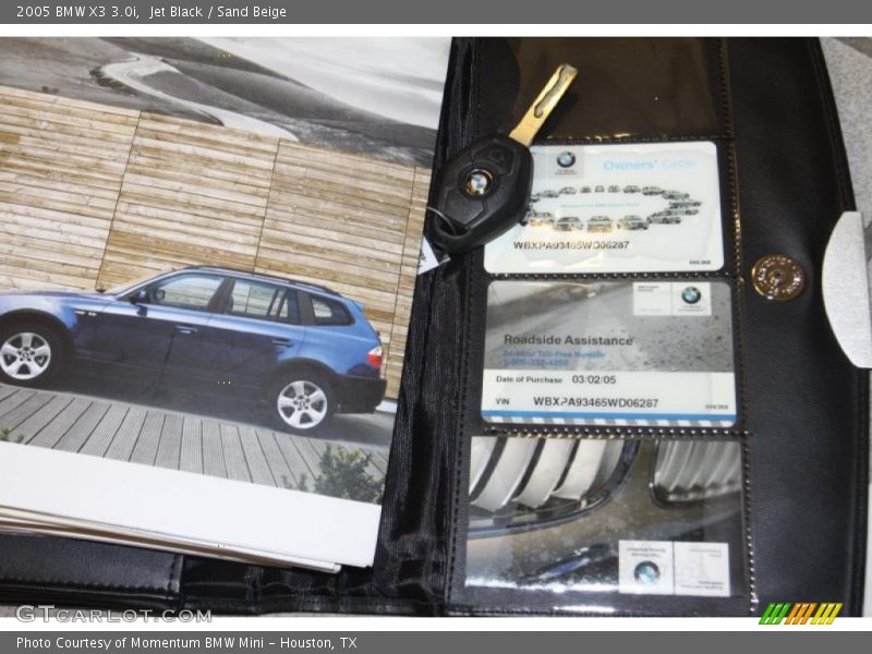 Jet Black / Sand Beige 2005 BMW X3 3.0i