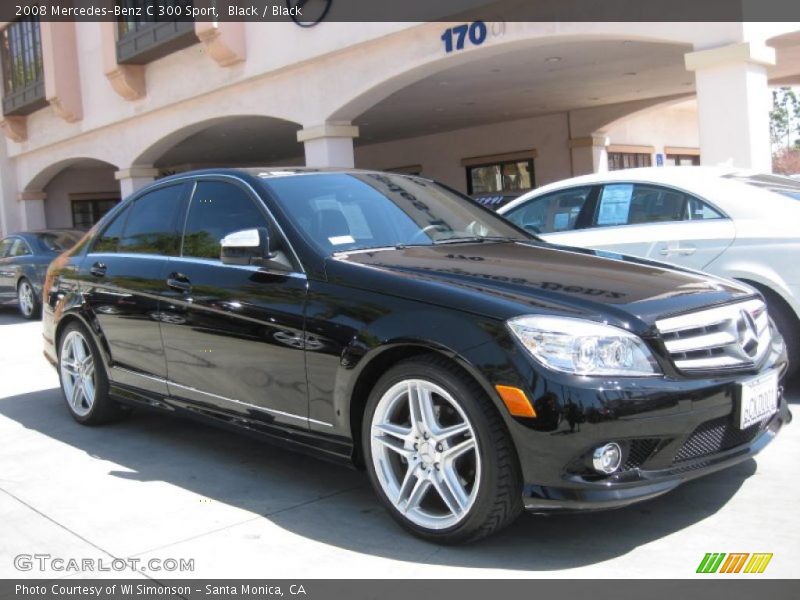 Black / Black 2008 Mercedes-Benz C 300 Sport
