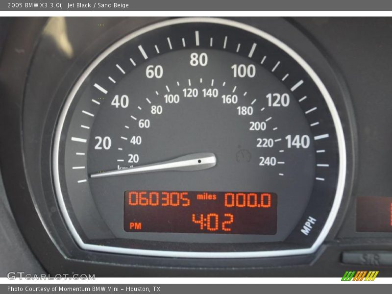 Jet Black / Sand Beige 2005 BMW X3 3.0i