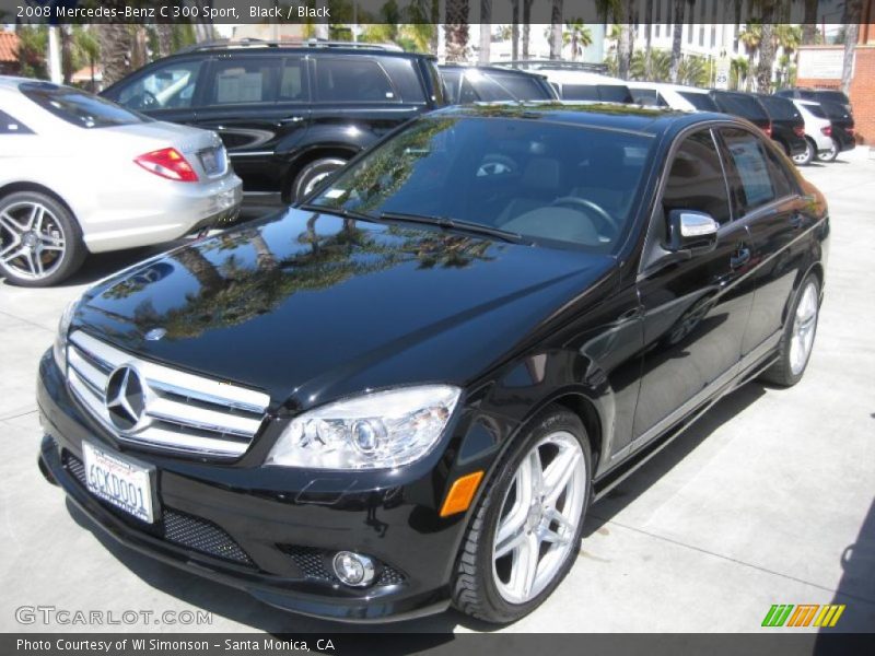 Black / Black 2008 Mercedes-Benz C 300 Sport