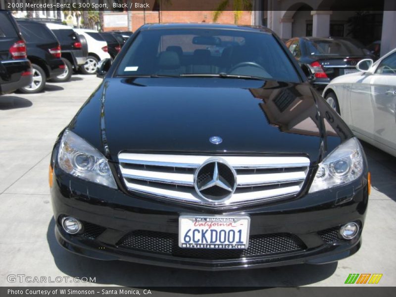 Black / Black 2008 Mercedes-Benz C 300 Sport
