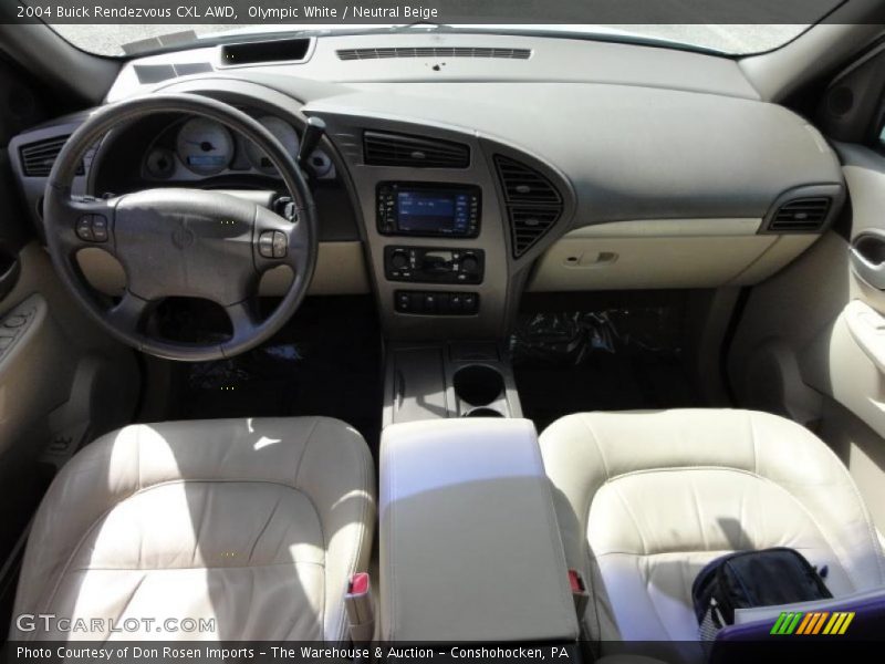 Olympic White / Neutral Beige 2004 Buick Rendezvous CXL AWD