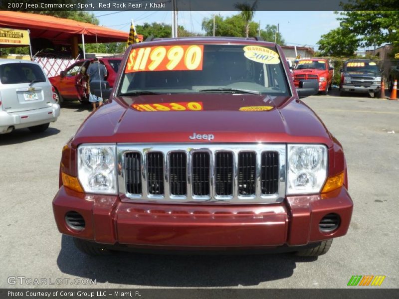 Red Rock Pearl / Khaki 2007 Jeep Commander Sport