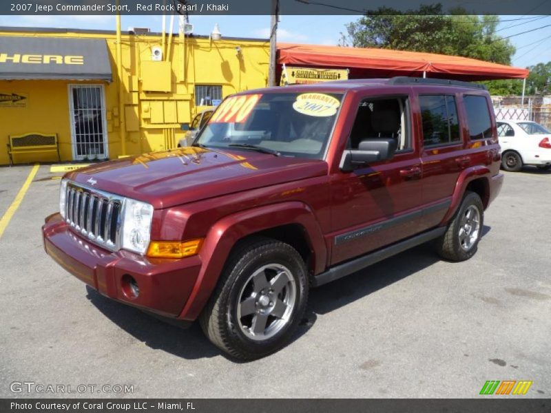 Red Rock Pearl / Khaki 2007 Jeep Commander Sport