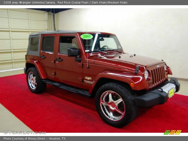 Red Rock Crystal Pearl / Dark Khaki/Medium Khaki 2008 Jeep Wrangler Unlimited Sahara