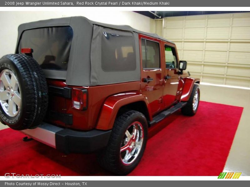 Red Rock Crystal Pearl / Dark Khaki/Medium Khaki 2008 Jeep Wrangler Unlimited Sahara