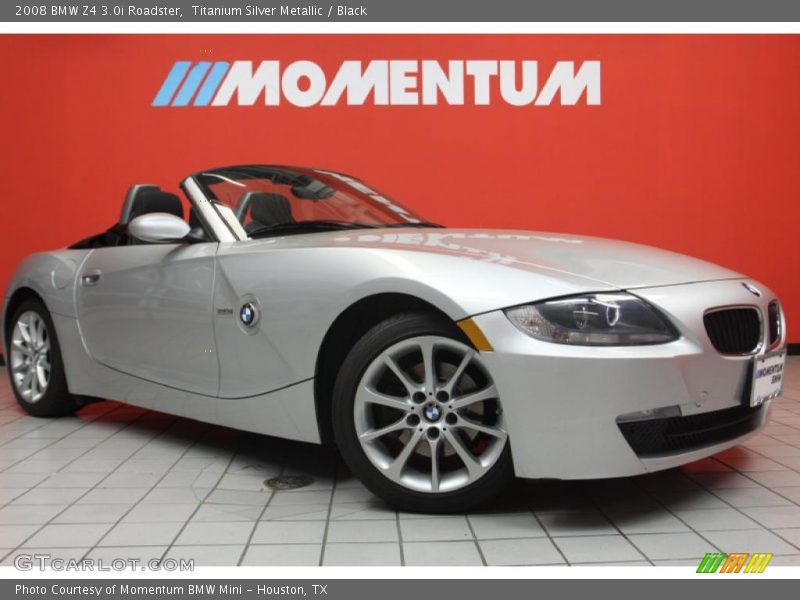 Titanium Silver Metallic / Black 2008 BMW Z4 3.0i Roadster