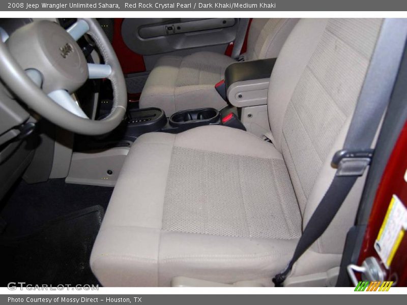 Red Rock Crystal Pearl / Dark Khaki/Medium Khaki 2008 Jeep Wrangler Unlimited Sahara