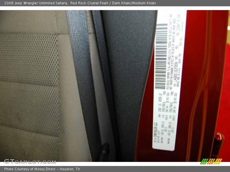 Red Rock Crystal Pearl / Dark Khaki/Medium Khaki 2008 Jeep Wrangler Unlimited Sahara