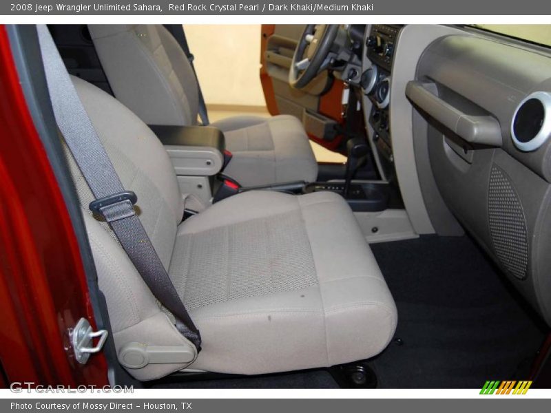 Red Rock Crystal Pearl / Dark Khaki/Medium Khaki 2008 Jeep Wrangler Unlimited Sahara