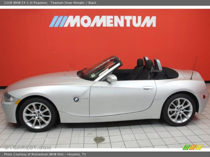 Titanium Silver Metallic / Black 2008 BMW Z4 3.0i Roadster