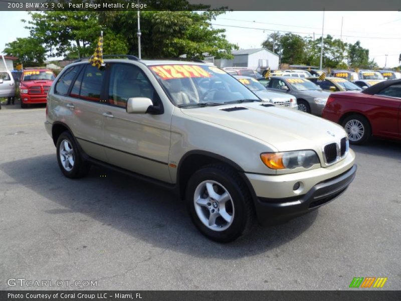 Pearl Beige Metallic / Beige 2003 BMW X5 3.0i