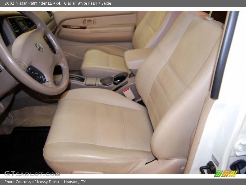 Glacier White Pearl / Beige 2002 Nissan Pathfinder LE 4x4