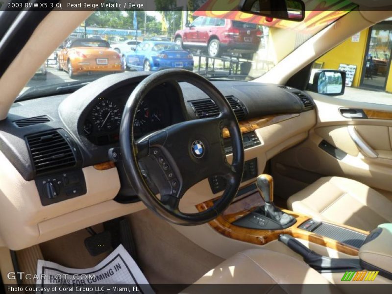 Pearl Beige Metallic / Beige 2003 BMW X5 3.0i
