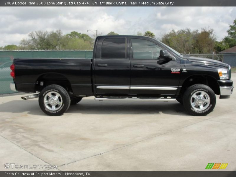 Brilliant Black Crystal Pearl / Medium Slate Gray 2009 Dodge Ram 2500 Lone Star Quad Cab 4x4
