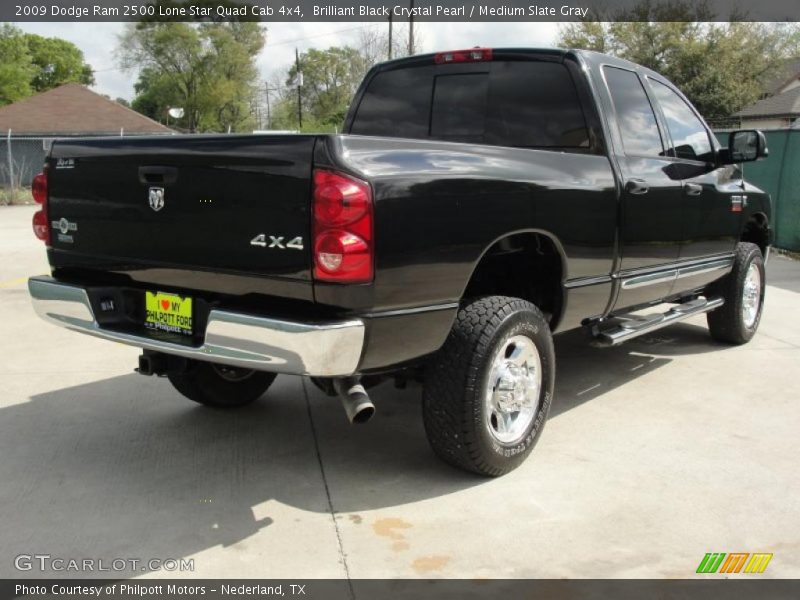 Brilliant Black Crystal Pearl / Medium Slate Gray 2009 Dodge Ram 2500 Lone Star Quad Cab 4x4
