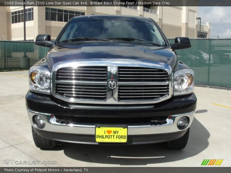 Brilliant Black Crystal Pearl / Medium Slate Gray 2009 Dodge Ram 2500 Lone Star Quad Cab 4x4