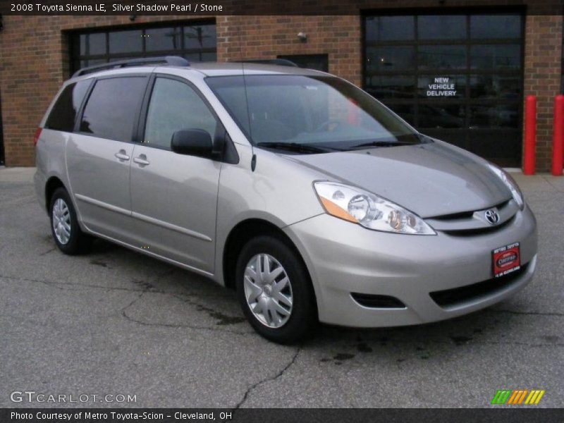 Silver Shadow Pearl / Stone 2008 Toyota Sienna LE