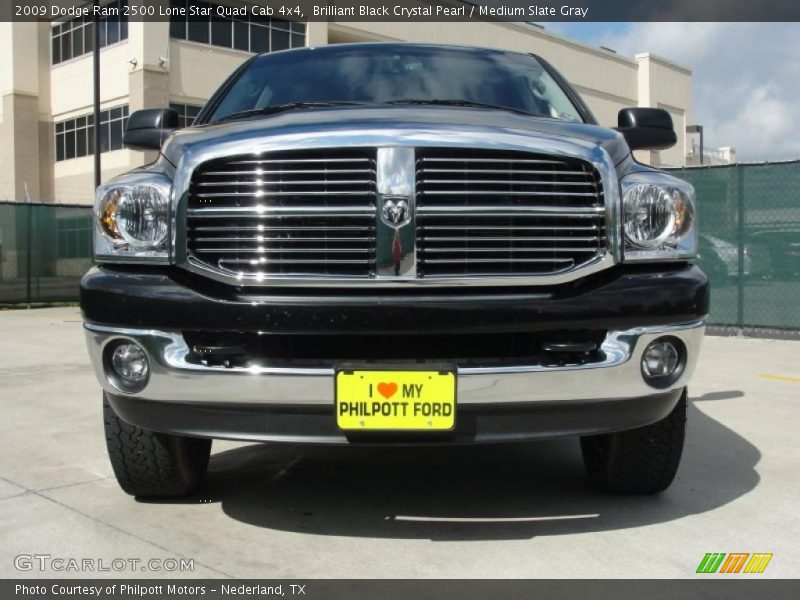 Brilliant Black Crystal Pearl / Medium Slate Gray 2009 Dodge Ram 2500 Lone Star Quad Cab 4x4