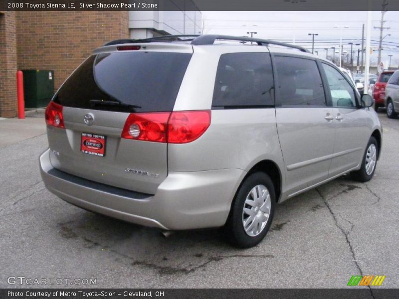 Silver Shadow Pearl / Stone 2008 Toyota Sienna LE