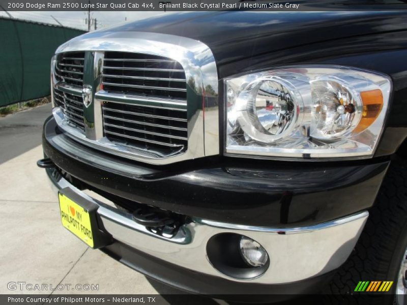 Brilliant Black Crystal Pearl / Medium Slate Gray 2009 Dodge Ram 2500 Lone Star Quad Cab 4x4