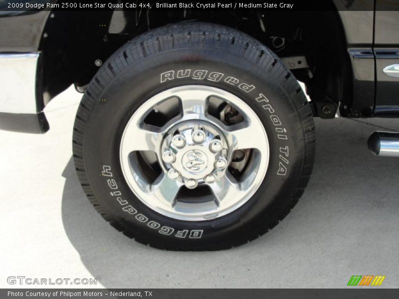 Brilliant Black Crystal Pearl / Medium Slate Gray 2009 Dodge Ram 2500 Lone Star Quad Cab 4x4