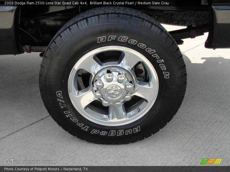 Brilliant Black Crystal Pearl / Medium Slate Gray 2009 Dodge Ram 2500 Lone Star Quad Cab 4x4