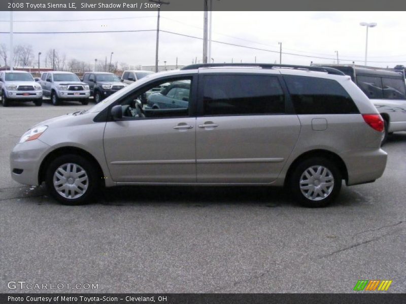Silver Shadow Pearl / Stone 2008 Toyota Sienna LE