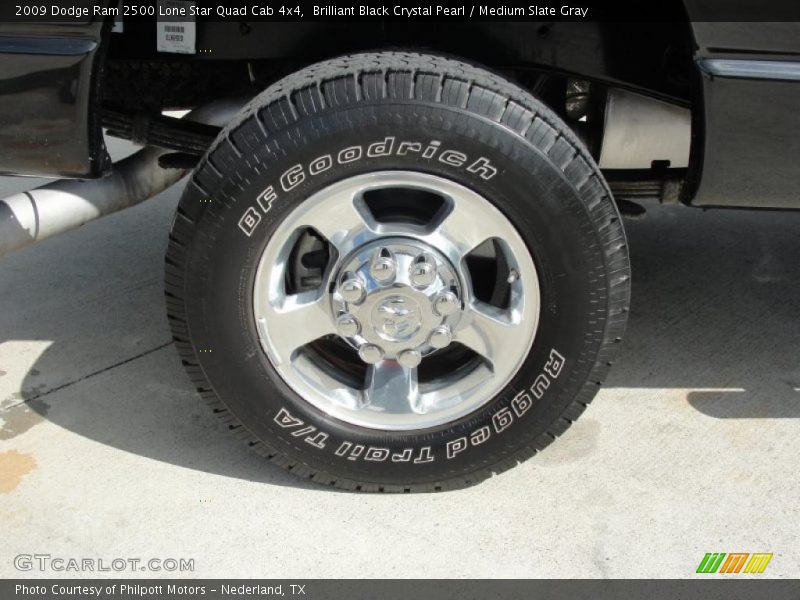 Brilliant Black Crystal Pearl / Medium Slate Gray 2009 Dodge Ram 2500 Lone Star Quad Cab 4x4