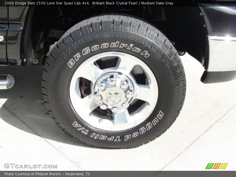 Brilliant Black Crystal Pearl / Medium Slate Gray 2009 Dodge Ram 2500 Lone Star Quad Cab 4x4