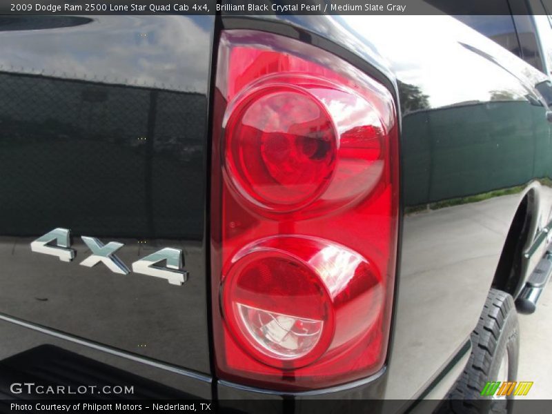 Brilliant Black Crystal Pearl / Medium Slate Gray 2009 Dodge Ram 2500 Lone Star Quad Cab 4x4