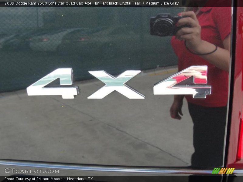 Brilliant Black Crystal Pearl / Medium Slate Gray 2009 Dodge Ram 2500 Lone Star Quad Cab 4x4