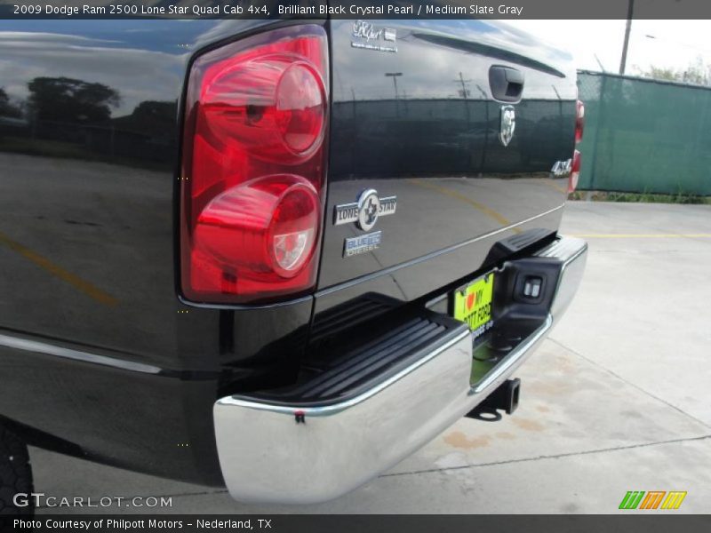 Brilliant Black Crystal Pearl / Medium Slate Gray 2009 Dodge Ram 2500 Lone Star Quad Cab 4x4