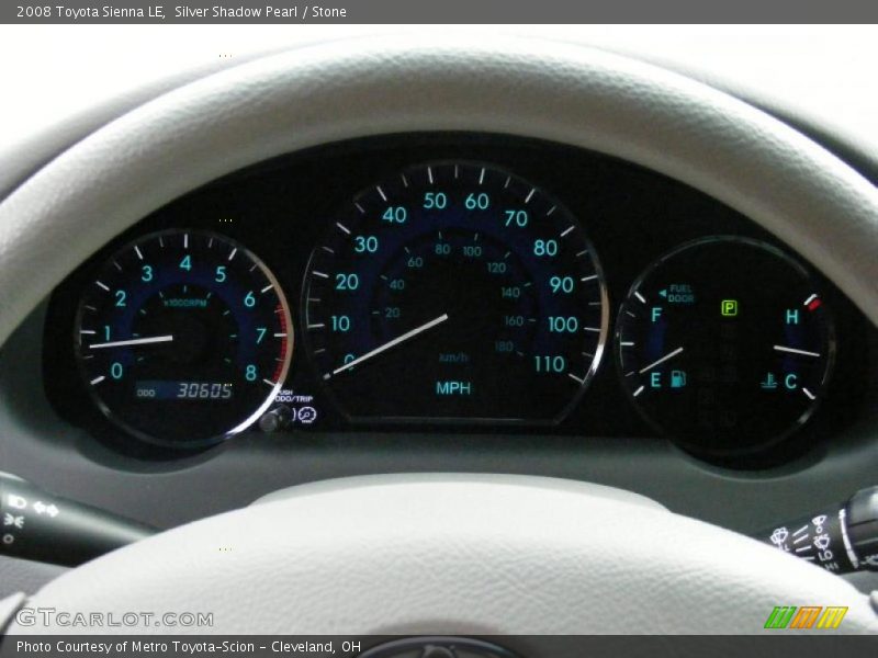 Silver Shadow Pearl / Stone 2008 Toyota Sienna LE