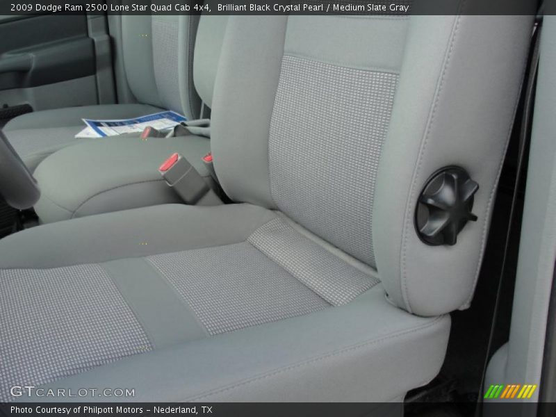 Brilliant Black Crystal Pearl / Medium Slate Gray 2009 Dodge Ram 2500 Lone Star Quad Cab 4x4