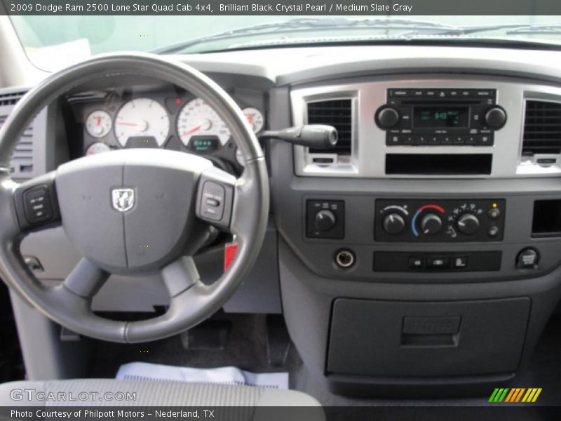 Brilliant Black Crystal Pearl / Medium Slate Gray 2009 Dodge Ram 2500 Lone Star Quad Cab 4x4