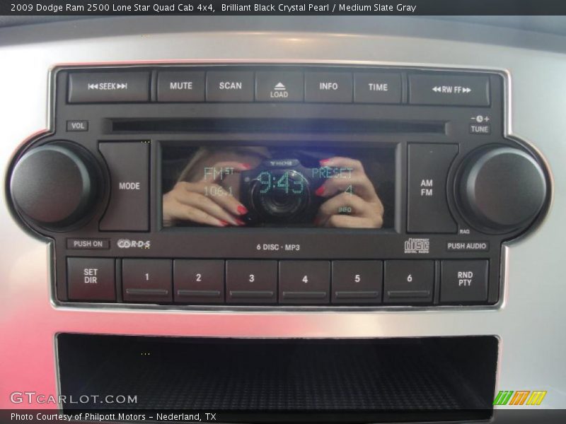 Brilliant Black Crystal Pearl / Medium Slate Gray 2009 Dodge Ram 2500 Lone Star Quad Cab 4x4