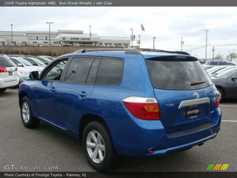Blue Streak Metallic / Ash Gray 2008 Toyota Highlander 4WD