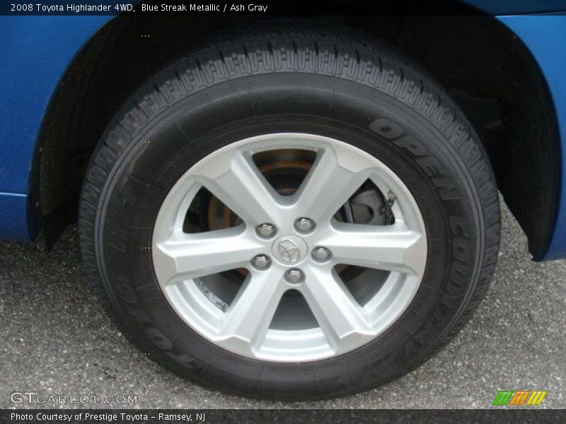 Blue Streak Metallic / Ash Gray 2008 Toyota Highlander 4WD