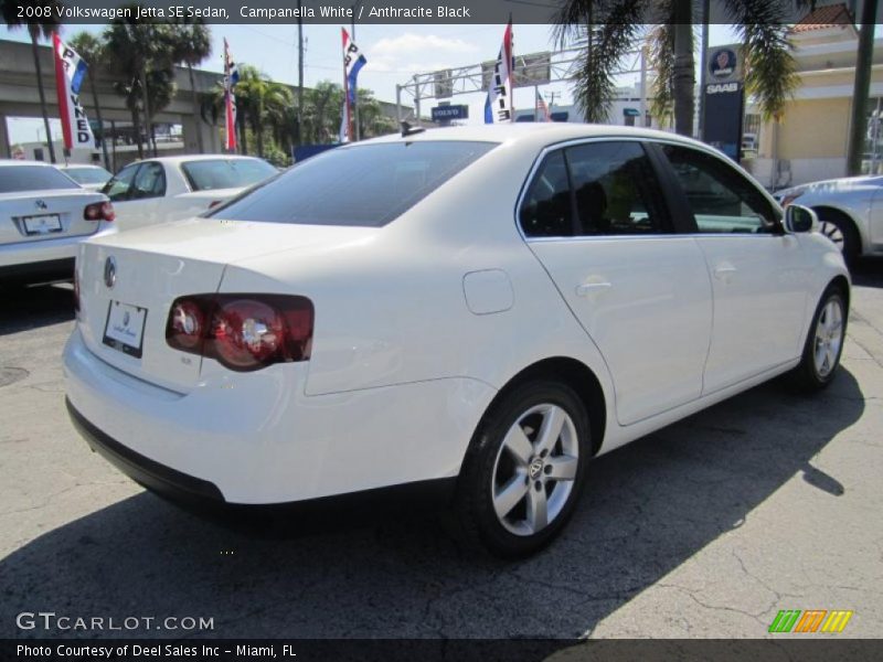 Campanella White / Anthracite Black 2008 Volkswagen Jetta SE Sedan