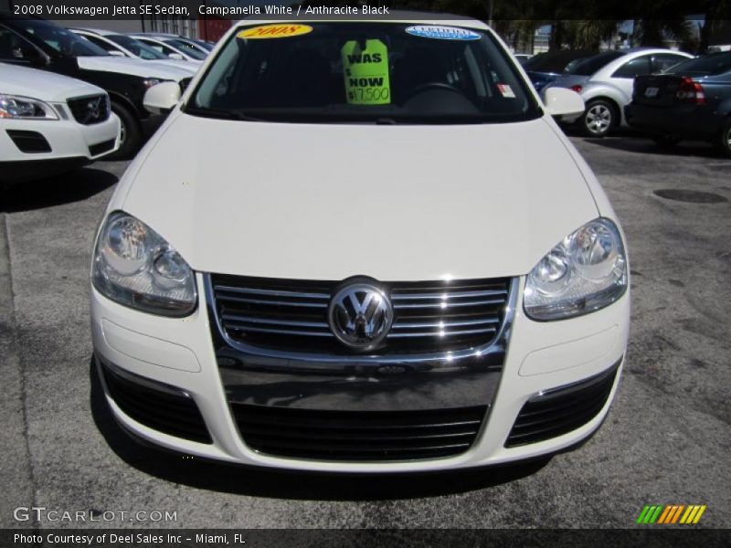 Campanella White / Anthracite Black 2008 Volkswagen Jetta SE Sedan