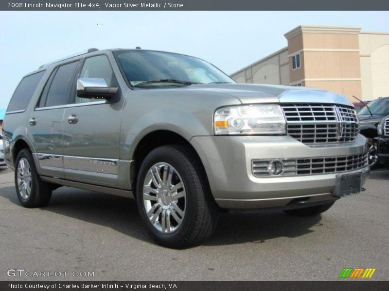 Vapor Silver Metallic / Stone 2008 Lincoln Navigator Elite 4x4