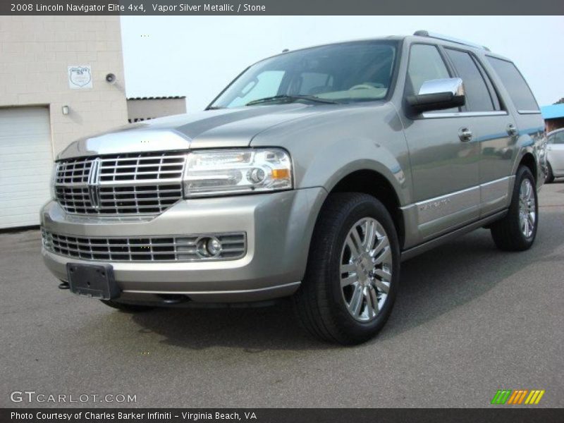 Vapor Silver Metallic / Stone 2008 Lincoln Navigator Elite 4x4