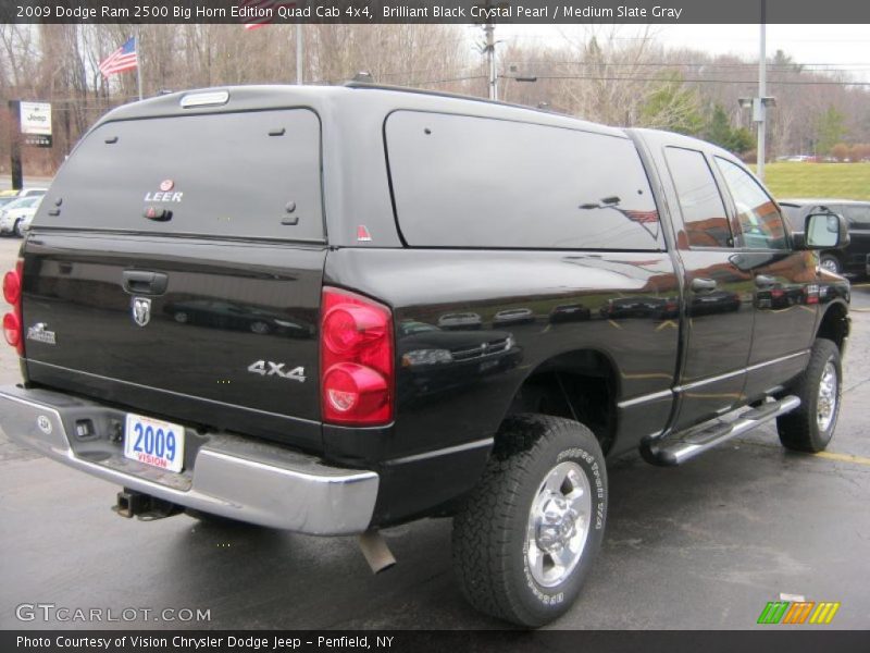 Brilliant Black Crystal Pearl / Medium Slate Gray 2009 Dodge Ram 2500 Big Horn Edition Quad Cab 4x4